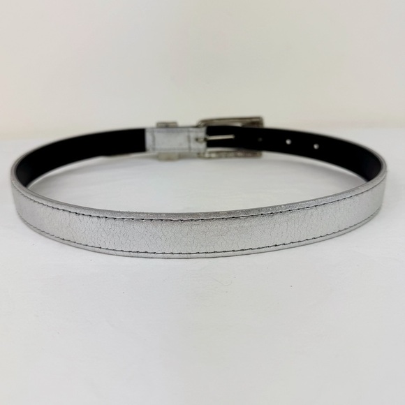 A.Brod Vintage 80's Silver Metallic Belt - Picture 8 of 8